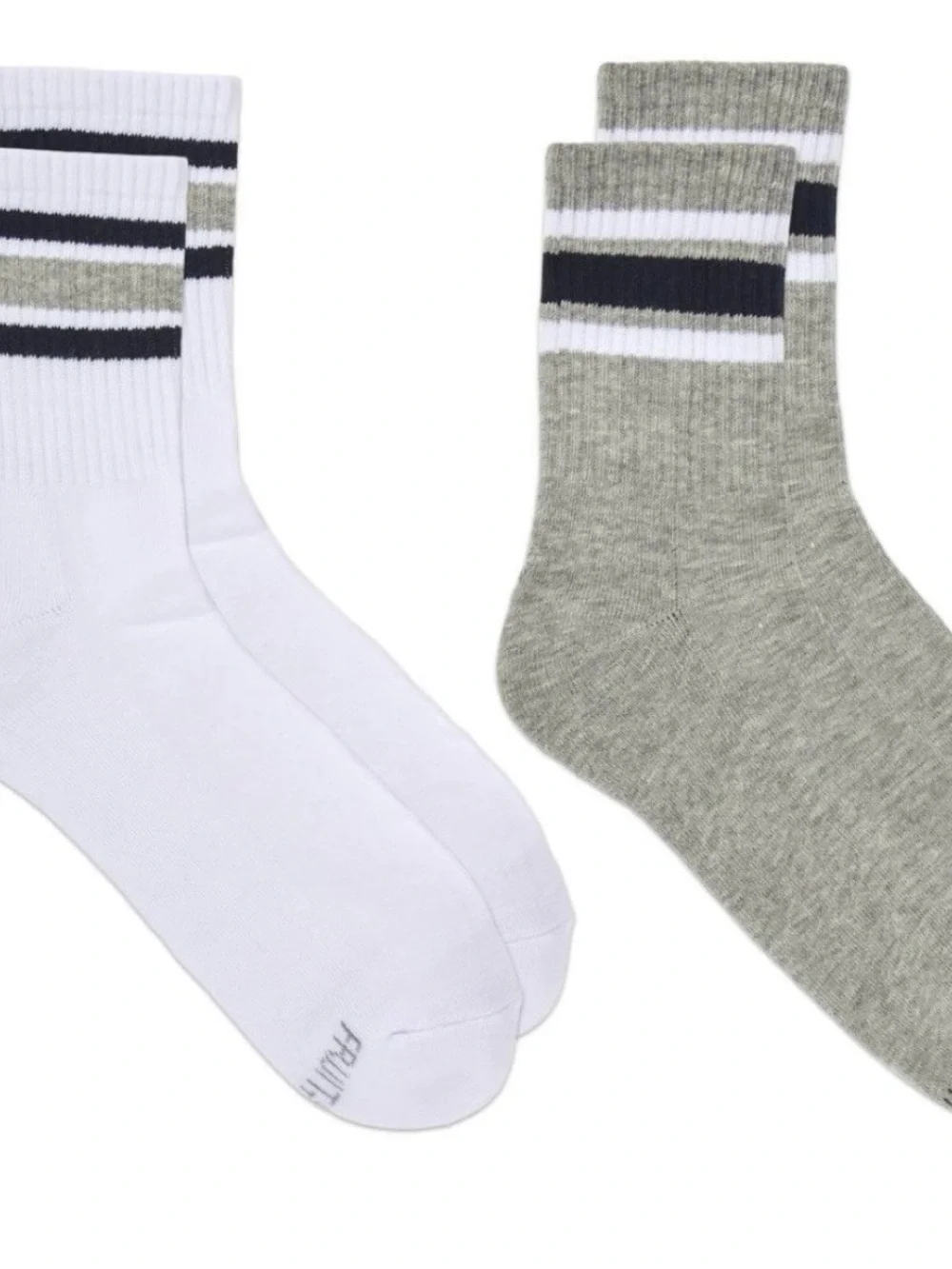 Fruit of the Loom Mens Americana Mid Crew Socks, 2-Pack